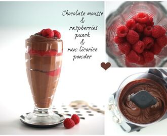 Silky smooth chocolate mousse & raspberry punch