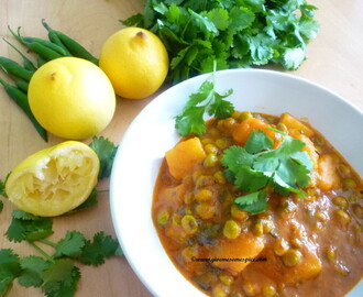 Lilva Tuver and Potato Curry