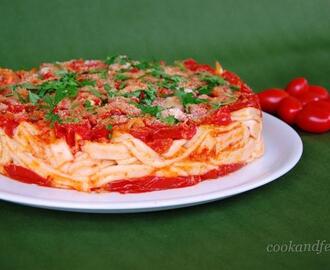 Μακαρόνια φούρνου με ντομάτες/Baked Pasta With Tomatoes