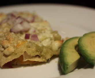 Enchiladas Verde with Cheese and Onion