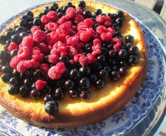 Ricotta tart with blueberries topping ....and Happy Birthday...to me