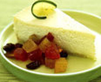 Key Lime Cheesecake with Tropical Dried-Fruit Chutney