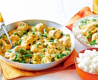 Κοτόπουλο με λαχανικά σε σάλτσα μελιού και μουστάρδας με ρύζι