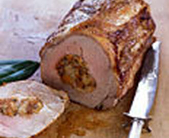 Roast Pork with Apricot and Shallot Stuffing