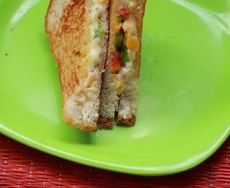 Sweet corn sandwich / Recipe of cheese sandwich