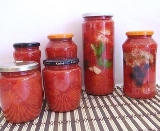 Conservas de tomate, preparado para gazpacho.