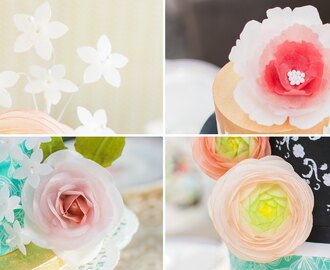 Cómo hacer flores con papel de arroz o wafer paper - Tutorial - María Lunarillos | tienda & blog