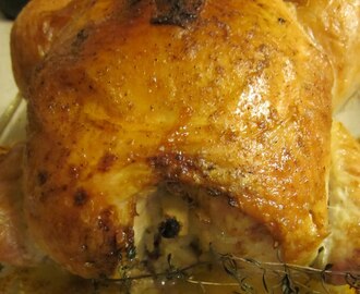 Roasted Chicken Stuffed with Rice