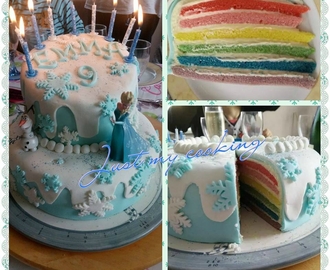 Rainbow cake "Reine des neiges"