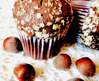 Muffins de avena , cacao y avellanas / Muffins de civada, cacau i avellanes