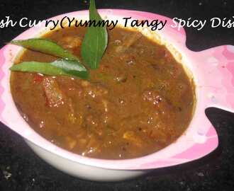 Fish Curry(Yummy Tangy Spicy Dish/Fried coconut fish curry)