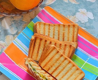 Spinach corn cheese sandwich recipe - Easy sandwich recipes