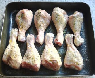 Pollo asado al horno con limón y provenzal {ajo y perejil}