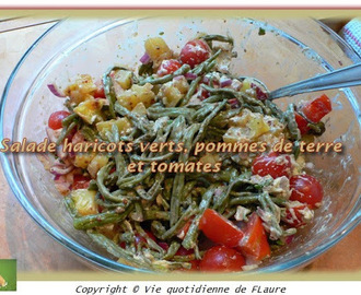 Salade haricots verts, pommes de terre et tomates