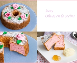 Rose Angel Food Cake - Bizcocho o Pastel de Angel con Rosa