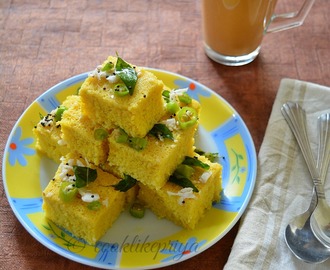 Khaman Dhokla Gujarati Snack Recipe | Instant Dhokla