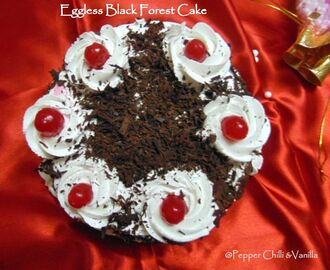 Eggless Black Forest Cake/ Eggless Black Forest Cake Recipe.