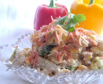 Mixed Veg Salad in a Spicy Yogurt & Mayo Dressing