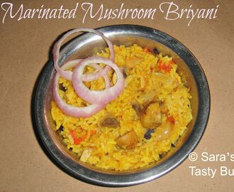 Marinated Mushroom Briyani