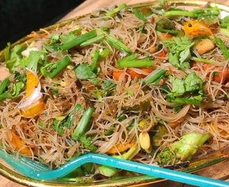 Stir Fried Rice Noodles Recipe - Vegetarian Rice Noodles Recipe