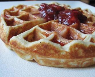 Waffles With Fresh Strawberry Syrup - Emeril Lagasse
