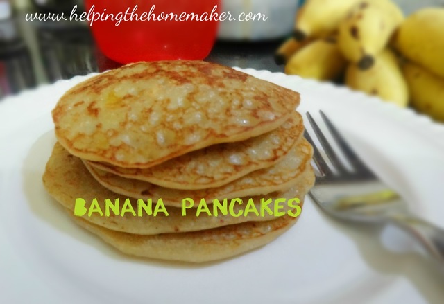 RECIPE: Eggless Banana Pancakes/Crepes - Breakfast Idea for Kids