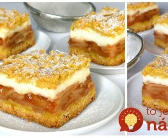 Jablkový víchor: Neopísateľne chutný strúhaný koláč s jabĺčkami a pudingovou penou!