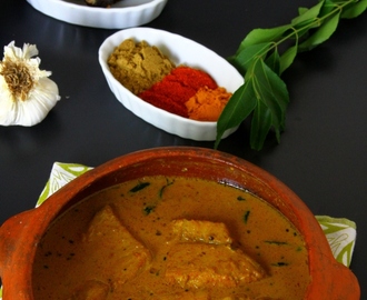 Spicy & Tangy Kerala Fish Curry (Fish In Tamarind & Coconut Milk Sauce)