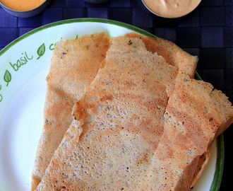 Black Urad dhal dosa - Black urad dal dosa - Skinned urad dhal dosa - Healthy breakfast recipe - South Indian Breakfast Recipe
