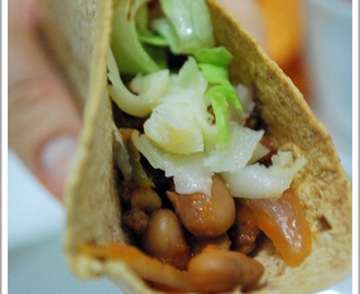 mistureba das boas: chilli vegetariano (taco)