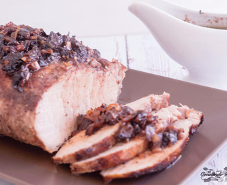 Lomo de cerdo con salsa de vino y ciruelas – Cocinando Recetas