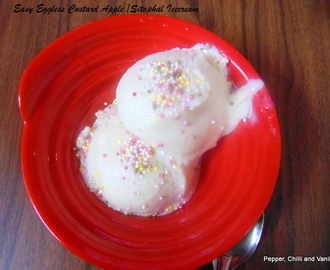 Easy Eggless Custard Apple/Sitaphal Ice cream