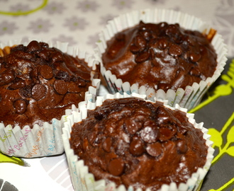 Muffins aux pépites de chocolat et banane