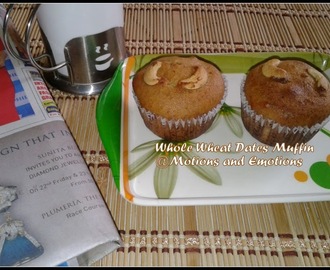 Whole Wheat Date Muffin/ Eggless Whole Wheat Date Muffin Recipe