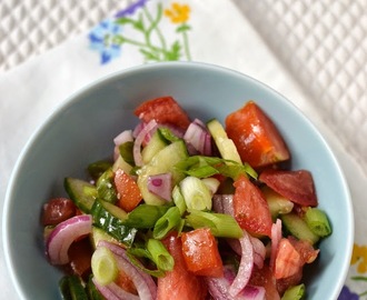 Russian Tomato & Cucumber Salad