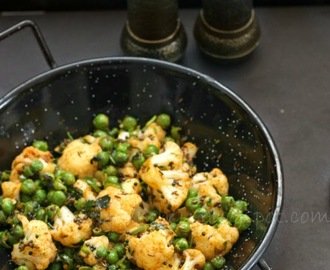 Sukhi Gobi Mattar/Dry Cauliflower And Peas Curry. And 1 Question