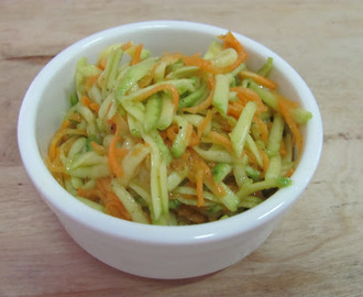 Salada de Cenoura Ralada com Abobrinha