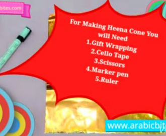 How to make Heena Cone at home With Gift Wrap