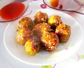Honey coated vegetable balls
