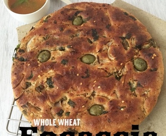 Whole Wheat Focaccia Bread | How to make Focaccia Bread from Scratch |Stepwise pictures