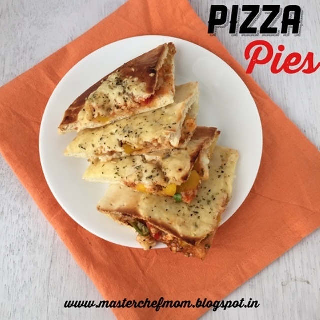 Pizza Pies | Stuffed Vegetable Pizzas | How to make Pizza Pies |Stepwise Pictures