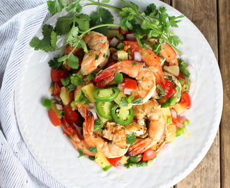 Cilantro Lime Grilled Shrimp with Pineapple Salsa