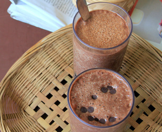 Chocolate mocha breakfast shake - Simple breakfast shake with Banana and coffee