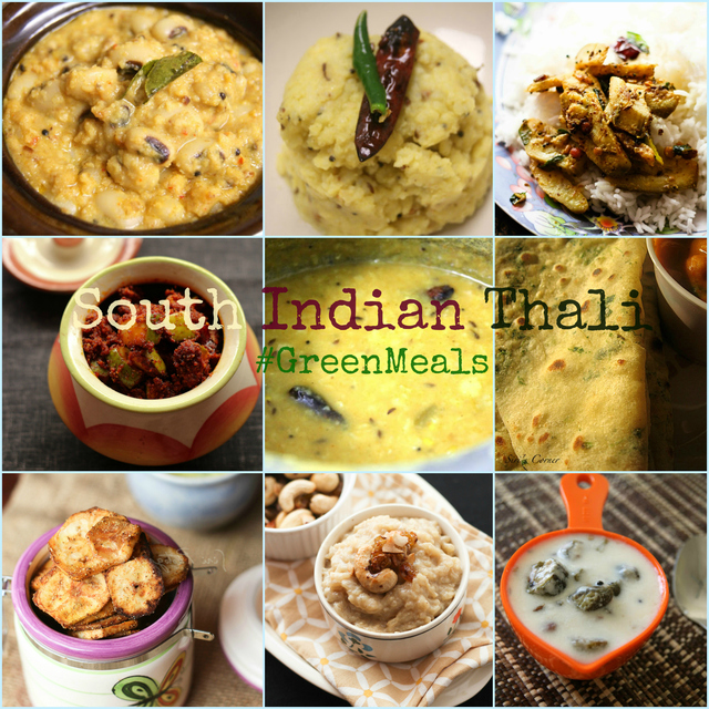 Celebrating Food Day 2015 | Top 10 #GreenMeal Recipes ~ A Virtual South Indian Thali