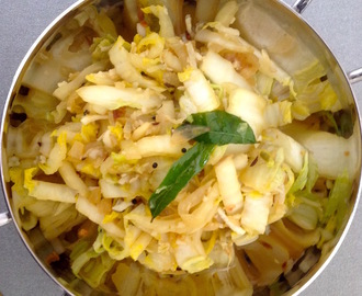 Cabbage Thoran, from Kerala in Sth India