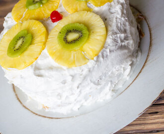 Tropical Layered Poke Cake #SundaySupper