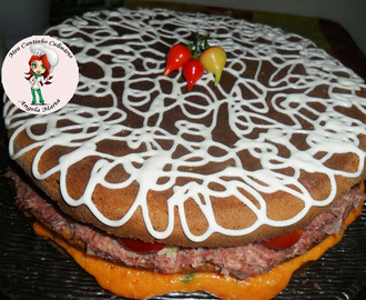 Naked cake c/ recheio de carne seca PAINEIRA e creme de abóbora