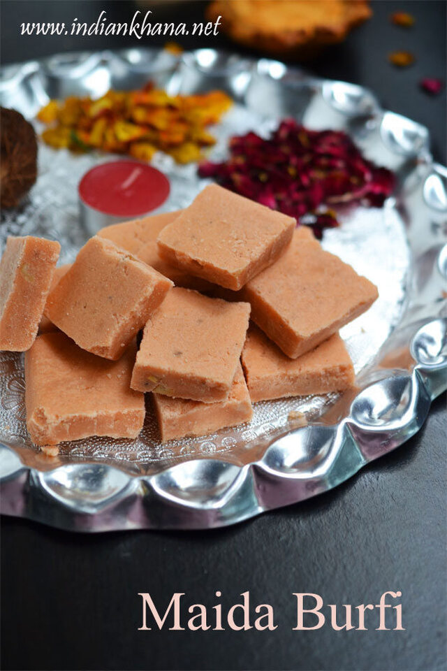 Maida Burfi | Maida Cake | Easy Diwali Sweets Recipes