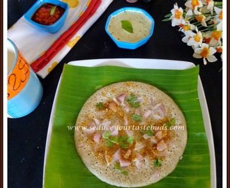 Kambu Onion Uthappam | Pearl Millet[Bajra] Onion Uthappam and Sesame Chutney