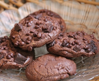 Chocolate Fudge Cookies Recipe / Triple Chocolate Cookies Recipe